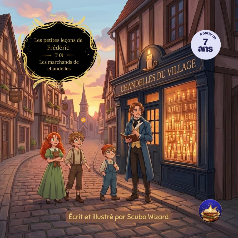 Les Petites Leçons de Frédéric – Tome 01 : Les marchands de chandelles: Un album illustré pour aider les enfants à comprendre la liberté, l’innovation ... invisibles dès 7 ans (French Edition) cover