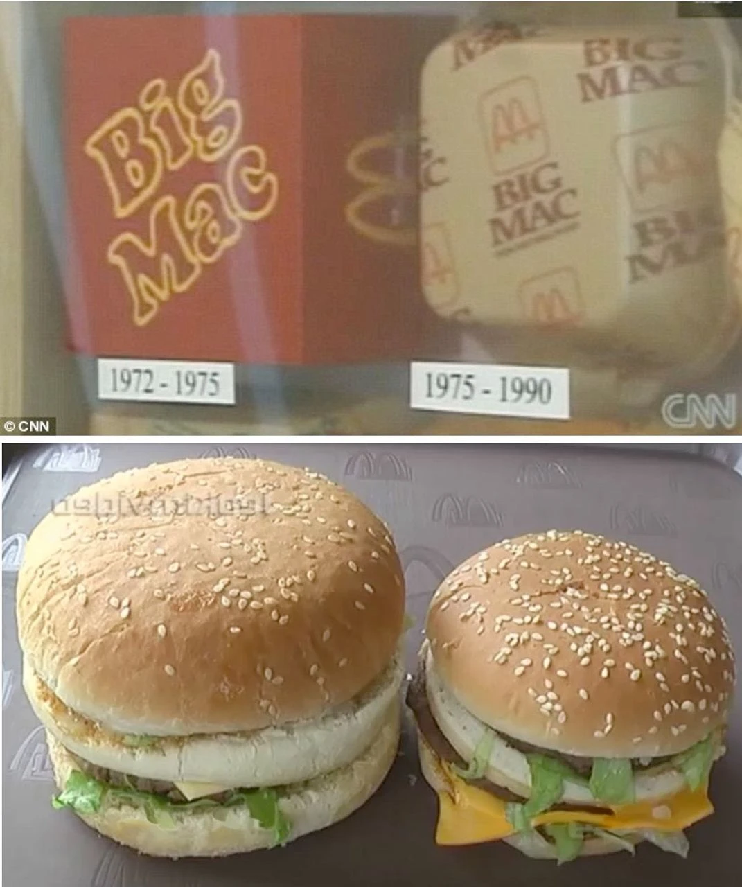 Graph 8: The change in Big Mac size