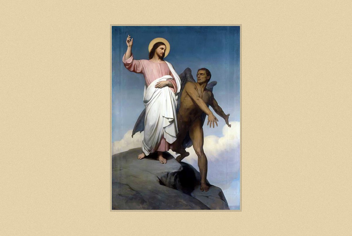 Ary Scheffer, “The Temptation of Christ” (1854). All the kingdoms of the world, if you bow down. Jesus remains the only candidate to have declined.