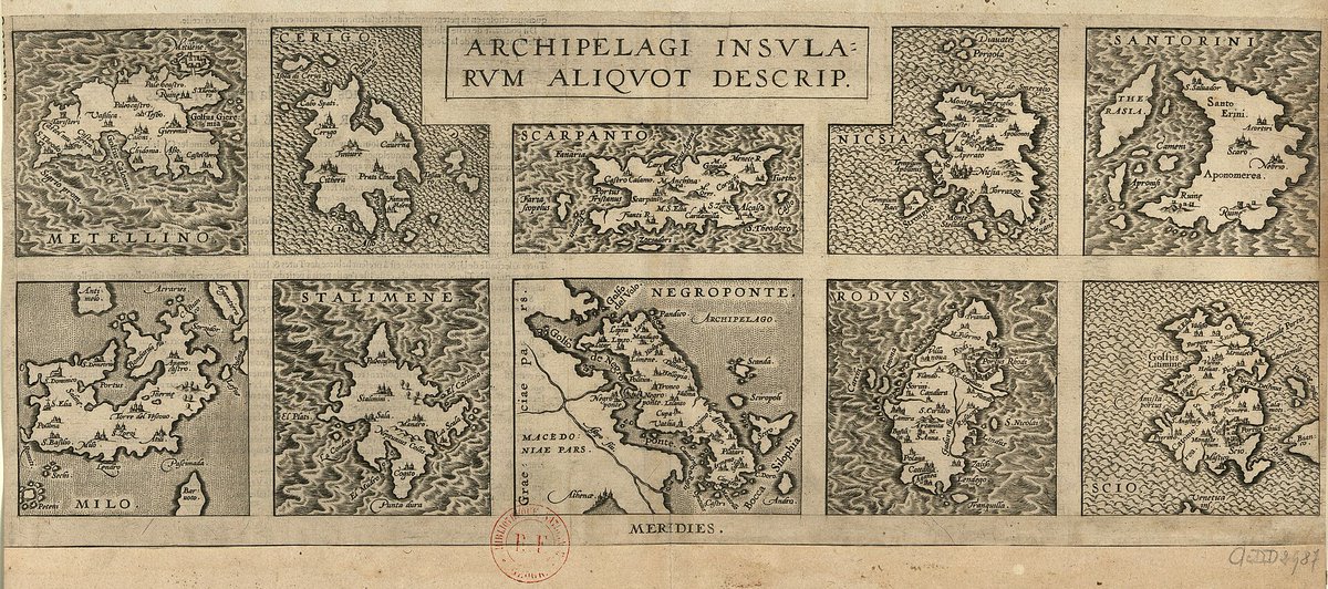 Abraham Ortelius, “Archipelagi insularum aliquot descriptio” (1584). Before it named every island chain on Earth, the “Archipelago” was first a proper noun: the Aegean Sea and its islands.